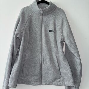 Columbia Light Gray Full-Zip Fleece Jacket